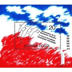 Ungaria 1992 - 200 de ani Revolutia franceza, colita neuzata