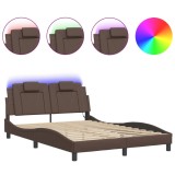 Cumpara ieftin Cadru de pat, Viana, cu LED fara saltea, maro, 120x200 cm