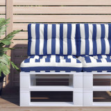 Perna de paleti, dungi albastru/alb, 60x40x12 cm, textil GartenMobel Dekor, vidaXL