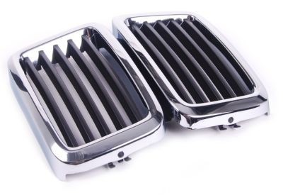 Grila radiator Bmw Seria 5 (E28), 1981-1988, crom/negru, 51131873253, 201305