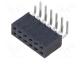Conector şiruri pini mamă PIN 12 2,54mm gold flash THT soclu SAMTEC