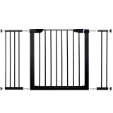Poarta de siguranta Safety Gate pentru scari, ajustabila 117-124 cm, din otel, neagra Household NewTrend