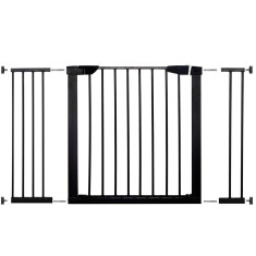 Poarta de siguranta Safety Gate pentru scari, ajustabila 117-124 cm, din otel, neagra Household NewTrend