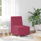 vidaXL Canapea Scaun fără brațe Vin Roșu 55 cm Catifea