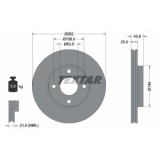 Set disc frana Ford Fiesta 7 (Hj Hf) 05.17-, Fiesta 7 Van 09.18-, Fata, 262X23mm, ventilat, TEXTAR