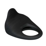 Inel vibrator pentru penis PRETTY LOVE Thimble, pentru stimularea erecției, negru