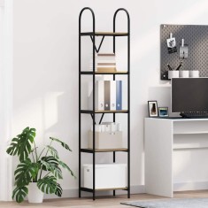 vidaXL Raft pentru cărți stejar artizanal 40 x 30 x 183 cm