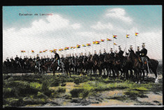 Belgia - MILITARIA - ESCADRON DE LANCIERI- UNIFORME MILITARE - C.P. Necirculata foto