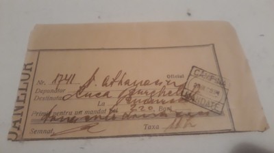 Chitanța 1934 C&amp;acirc;mpina, jud Prahova foto