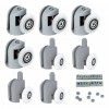 Set 8 Role Cabina Dus, Reconditionare, Roti 23mm, Inox Cromat, Universal, Plastic Rezistent, 4-6mm Sticla
