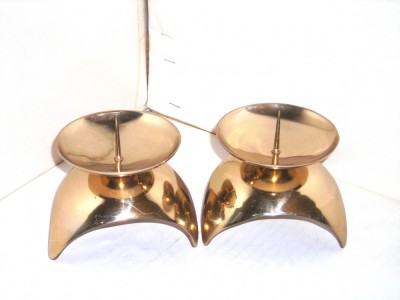 Sfesnice bronz semisferice, lustruite hand made, set 2 buc. &amp;ndash; Korea de Sud foto