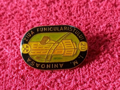 Insigna minerit - &amp;quot;ZIUA FUNICULARISTULUI&amp;quot;Intreprinderea Miniera ANINOASA foto