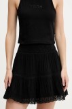 Superdry fustă culoarea negru, mini, evazați, W7210350A-02A
