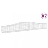 Cumpara ieftin Cosuri gabion arcuite 7 buc, 400x50x40/60 cm, fier galvanizat