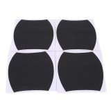 Set 4 bucati protectie zgarieturi manere usa din autocolant carbon 3D Negru, AVEX