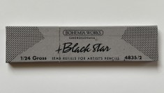 Set de sase mine originale pentru creion, de COLECTIE, producator BLACK STAR Bohemia Works Czechoslovakia (2)