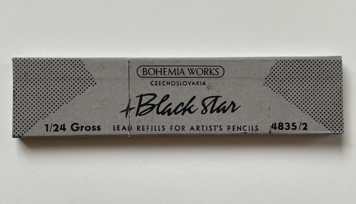 Set de sase mine originale pentru creion, de COLECTIE, producator BLACK STAR Bohemia Works Czechoslovakia (2)