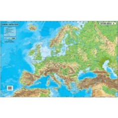 Harta Europa 70x100 cm, fizico-geografica/politica