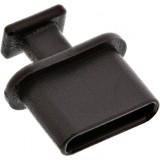 Set 50 buc protectie cu prindere impotriva prafului pentru conector USB-C Negru, InLine IL59948M
