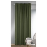 Draperie cu rejansa tunel, Dimout, poliester, tanne / verde inchis, opac, 135 x 245 cm
