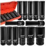 Set chei tubulare impact, 1/2" 10 - 32 mm, 13 piese, Verke