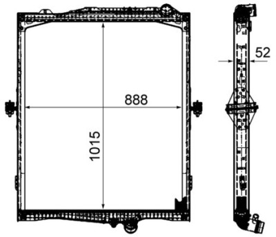 MAHLE CR 2095 000P Radiator, racire motor foto
