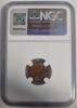 Romania 1 BANU 1867 H NGC MS 64 RB batere dubla, Cupru (arama)