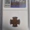Romania 1 BANU 1867 H NGC MS 64 RB batere dubla