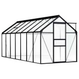 Cumpara ieftin Seră, antracit, 8,17 m&sup2;, aluminiu