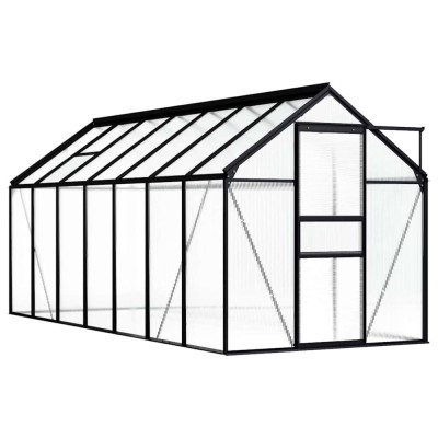 Seră, antracit, 8,17 m&amp;sup2;, aluminiu foto