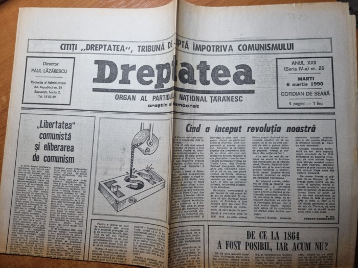 dreptatea 6 martie 1990-art. cand a inceput revolutia noastra,virgil trofin