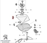 Cumpara ieftin Carena rezervor originala Peugeot XR6 - XR6 E - XR6 E2 - XR6 X Race 2T 50cc (albastra)
