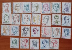 GERMANIA-1986-&#039;&#039;FEMEI CELEBRE&#039;&#039;-26VAL.-Cat. Mi.=80ei- MNH- NESTAMP. -vezi scan