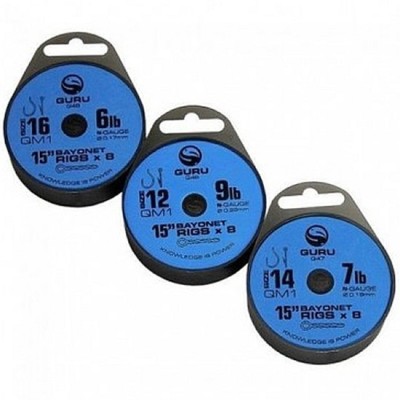 Carlige Legate Guru Bayonets QM1, Carlig Nr.12, 0.19mm, 38cm, 8buc/pac foto