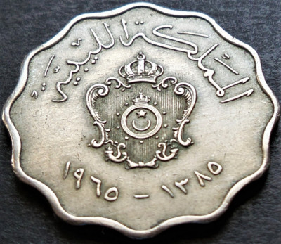 Moneda exotica 50 MILLIEMES - LIBIA, anul 1965 *cod 1859 foto