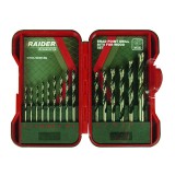 Set 15 burghie pentru lemn Raider, 3-10 mm