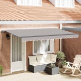 vidaXL Cortina Retractabilă Gri deschis 400 x 200 cm țesătură 3329876