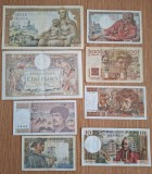 Bancnote Franța vechi - Franța 8 bancnote lot 1936 - 1978