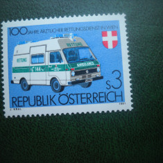 HOPCT TIMBRE MNH 561 SERVICIUL MEDICAL DE URGENTA 100 ANI 1981 -1 VAL AUSTRIA