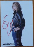 Autograf Suzi Quatro pe fotografie