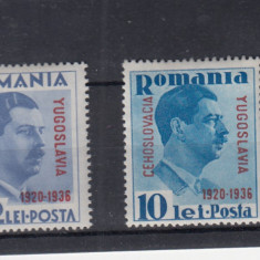 ROMANIA 1936 LP 117 MICA INTELEGERE SERIE MNH