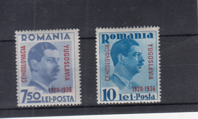 ROMANIA 1936 LP 117 MICA INTELEGERE SERIE MNH foto