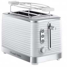 Prajitor de paine Russell Hobbs Inspire White 24370-56, 1050 W, 2 felii, Alb Crom - RESIGILAT