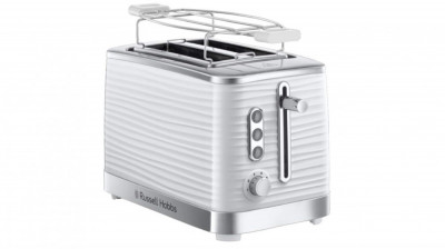 Prajitor de paine Russell Hobbs Inspire White 24370-56, 1050 W, 2 felii, Alb Crom - RESIGILAT foto