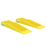 HOMCOM Set de 2 rampe pentru mașină vehicul utilitar rampă de &icirc;ncărcare dim. 70L x 19,5l x 7,8H cm PP galben | Aosom Romania