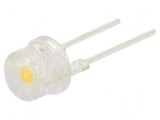 LED 8mm Alb Cald 100&deg; Convex cu Număr Termic 2 - Iluminare Eficientă, Optosupply