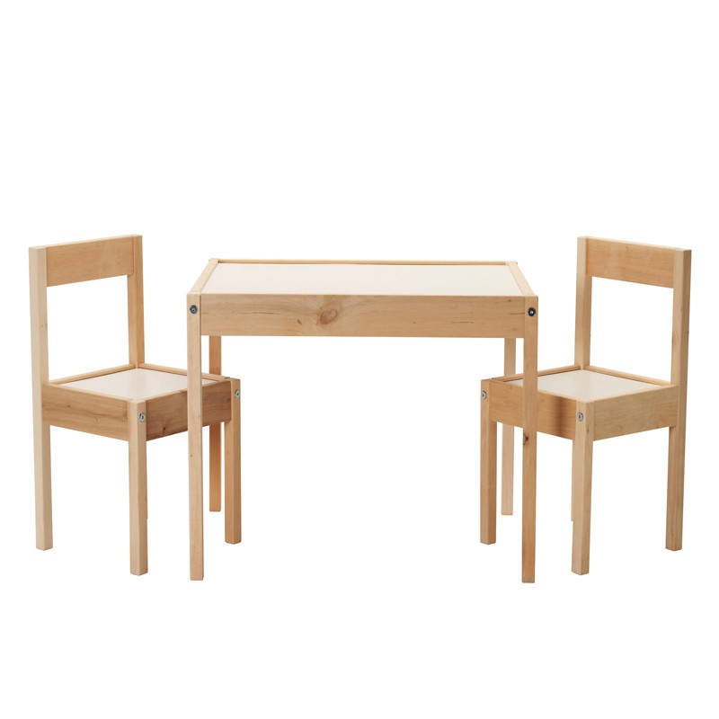 Set masuta si scaune pentru copii, lemn, Crem/Alb, General | Okazii.ro