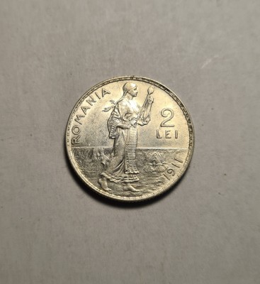 2 lei 1911 Piesa de Colectie foto