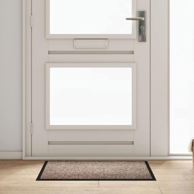 vidaXL Covoraș de intrare Bej 60 x 80 cm Țesătură Teddy 42013441 foto