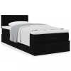 Gossi cadru de pat otoman cu saltea tesatura neagra 100x200cm